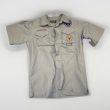 BSA Official Tan Uniform Shirt Short Sleeve Size Adult Medium CR-306