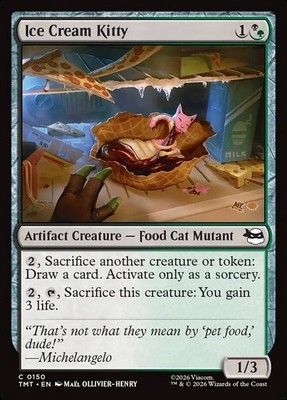 MTG TMNT *FOIL* C Ice Cream Kitty #0150