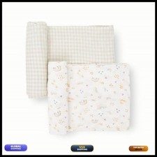 Little Unicorn Large Stretch Knit Swaddle Blanket 2 Pack Super Soft Optimal