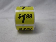 Price Stickers 1.99 150 apox. Per Roll 1.5" x 1"