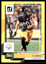 T.J. Watt 2022 Donruss #221 Steelers NFL READ FREE SHIPPING AutographDen