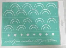 NEW “COUNT YOUR RAINBOWS” Chalk Couture Chalk Transfer Stencil Size B RETIRED