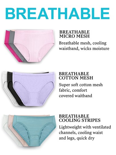 Womens Breathable Underwear, Moisture Wicking Keeps You Cool & Comfortable, A... - Picture 4 of 4