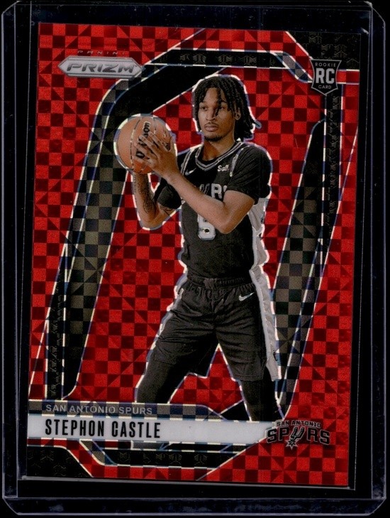 2024-25 Panini Prizm Basketball Stephon Castle #234 Red Power /75 Rookie