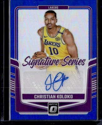 2024-25 Donruss Optic #SS-KOL Christian Koloko Signature Series Blue #/25