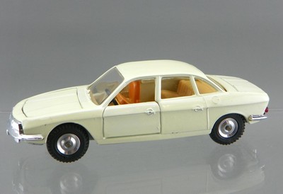 Vintage 1960's Mini Gama Diecast 1/43 White NSU Ro 80 Wankel Motor 4-Door Sedan