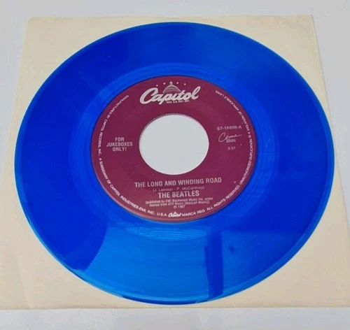 Beatles Long and Winding Road / For You Blue Colored 7" Vinyl New import