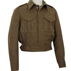 WW2 British Army Battledress Jacket Dark Olive Green Wool Military Army Jacket