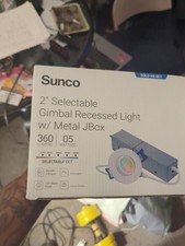 Sunco 2" Selectable CCT Dimmable Gimbal Recessed LED Light Metal JBox