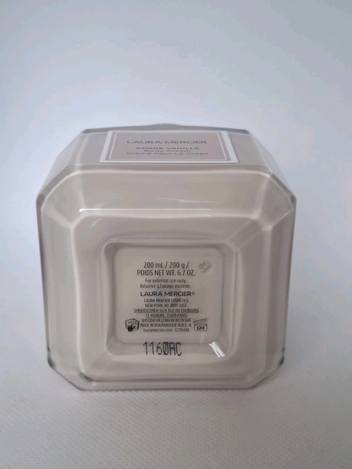 Laura Mercier Ambre Vanille Perfumed Body Cream 200ml New Unused Unboxed Rare x1 - Image 4 of 4