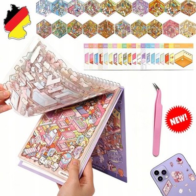 20 Sets 3D House Stickers Miniature Scene Stickers DIY Stressabbau Kreativität
