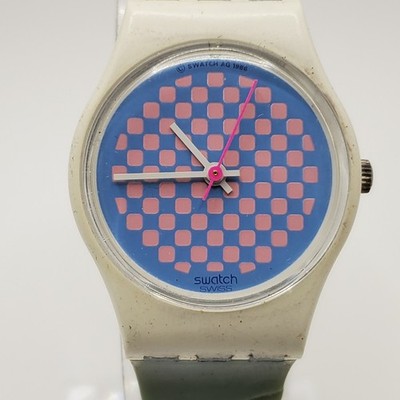 Vintage 1986 Swatch Raspberry Watch Womens 24mm New Battery