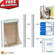 Easy Install 2-Pack Plastic Brackets for Extra-Large Pet Door Flap 10.5" x 15" 