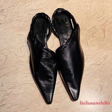 Women's Half Slippers Flat Pointed Toe Casual Slingback Shoes Mules Comfort Lady