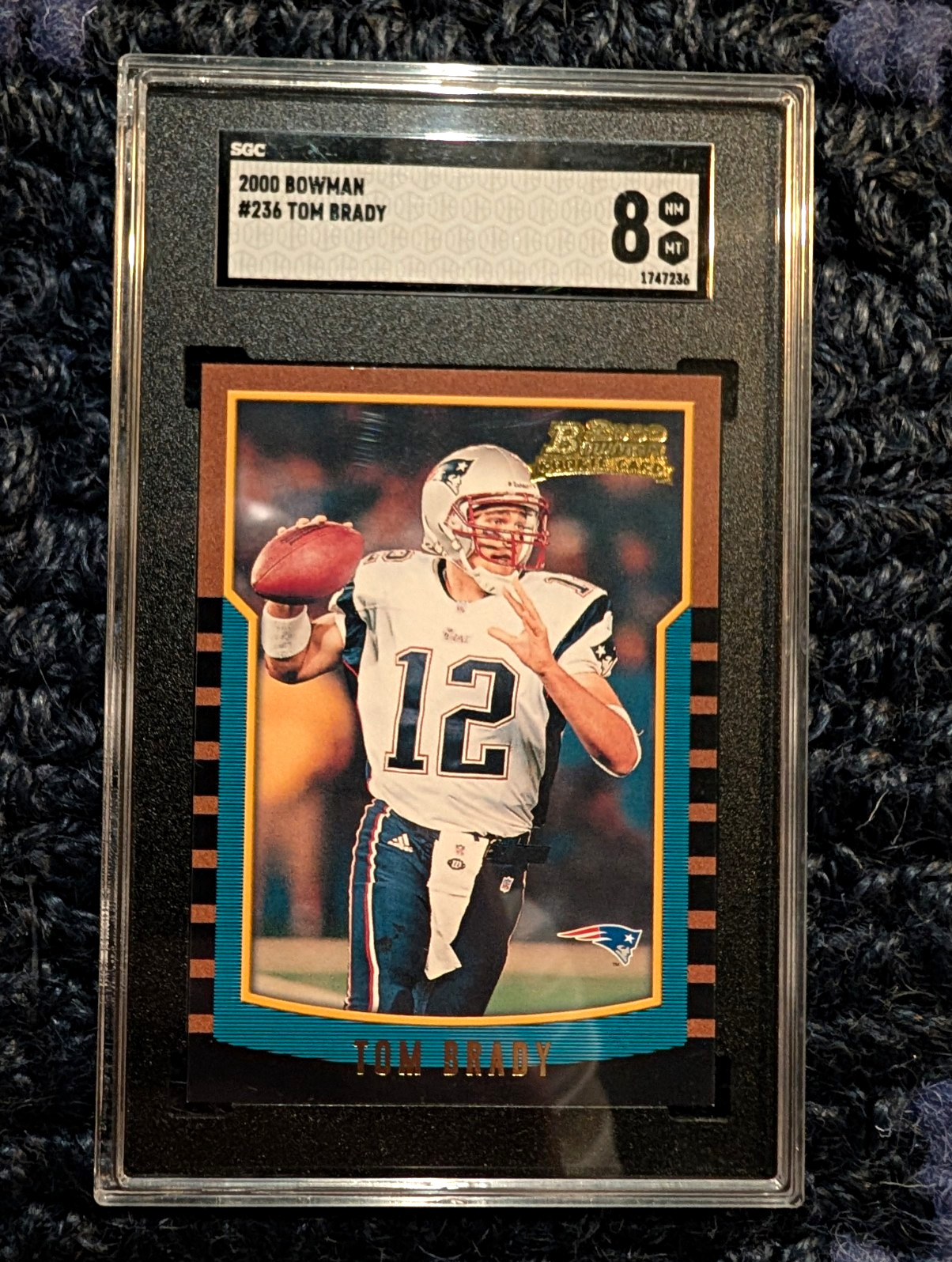 2000 Bowman Tom Brady #236 Rookie SGC 8 PSA