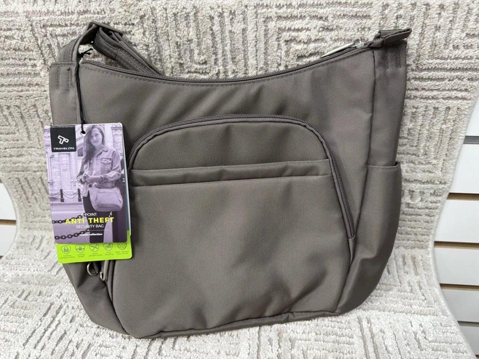 Travelon Anti-Theft Classic Crossbody Bucket Bag NWT - Image 3 of 4