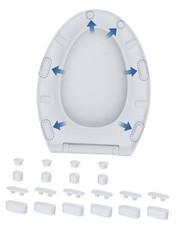 pieces Toilet Seat Bumpers for Bidet Attachment, Strong Adhesive with 10 White