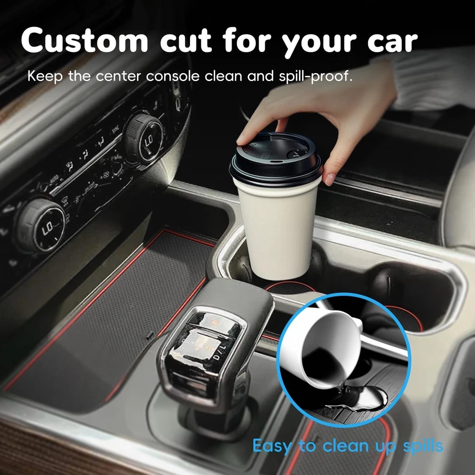 Auovo Center Console Mats for Chevrolet Silverado 1500 Backet Seat Sierra 1500 - Image 4 of 4