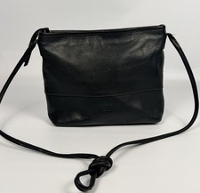 Margot New York Leather Bag Crossbody Shoulder Purse - Black