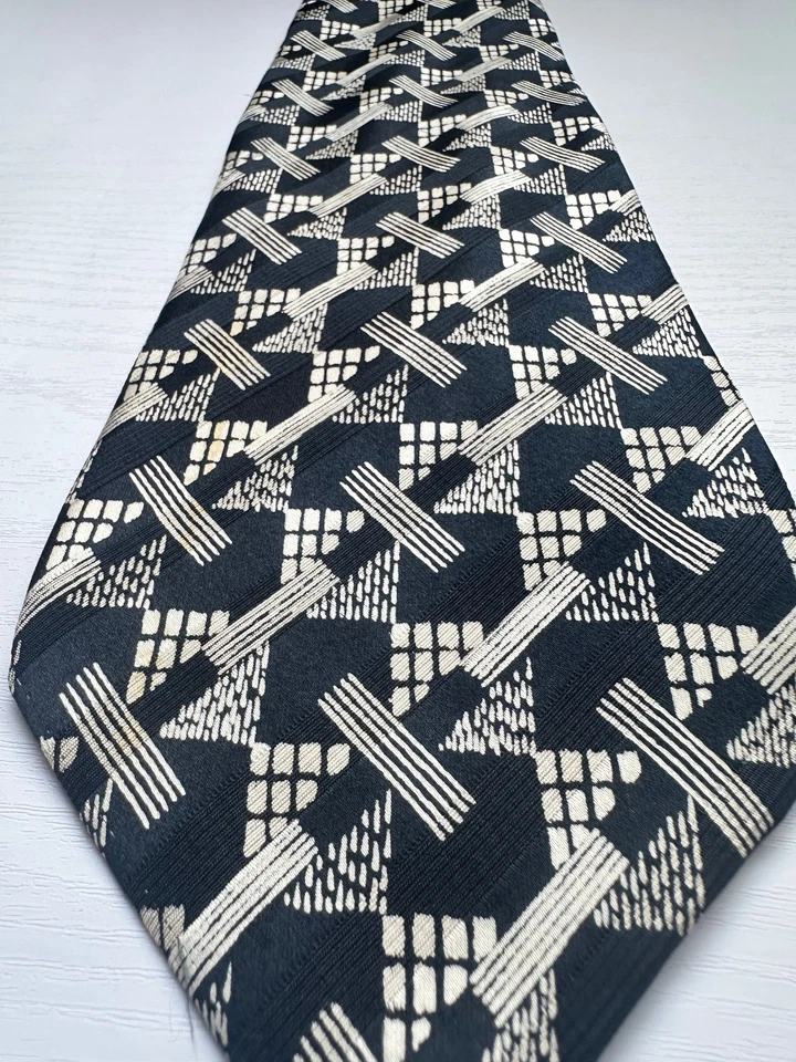 Corbata de cuello YSL Yves Saint Laurent Paris 100 % seda años 70 vintage Foto 3 de 4