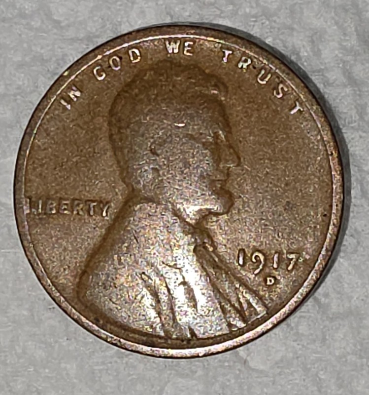 1917 - D Lincoln Wheat Cent Penny Early Semi Key Date Ungraded **free shipping**