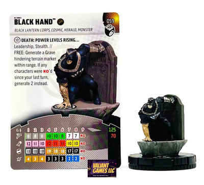 DC Heroclix Black Hand #059 w/ Card Lantern Legacy Set