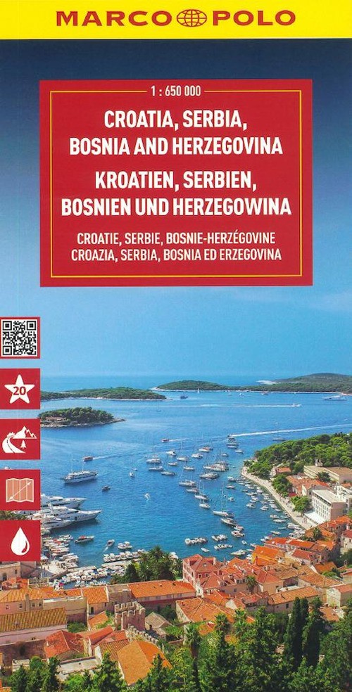 Croazia, Serbia, Slovenia, Bosnia-Erzegovina 1:650.000 - 2025 - M