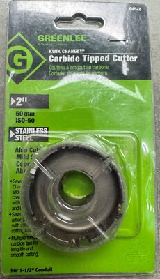 Greenlee 645-2 , 2'' Quick Change Carbide Tipped Hole Cutter