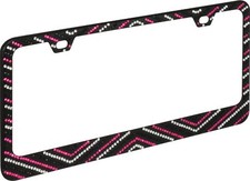 Bell Automotive Blackpink Chevron License Plate Frame 22-1-46538-8 Universal