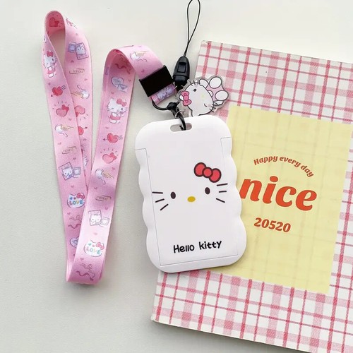 Hello Kitty ID Card Badge Holder with Cute Kawaii Neck Lanyard 4.3 X 2.7 in - Picture 8 of 22