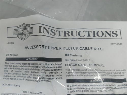 Harley-Davidson New Upper Clutch Cable 1040mm/41" 37200327 - Picture 4 of 6