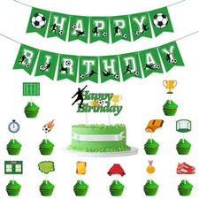 7 pezzi decorazione torta calcio football torta compleanno topper centro torta