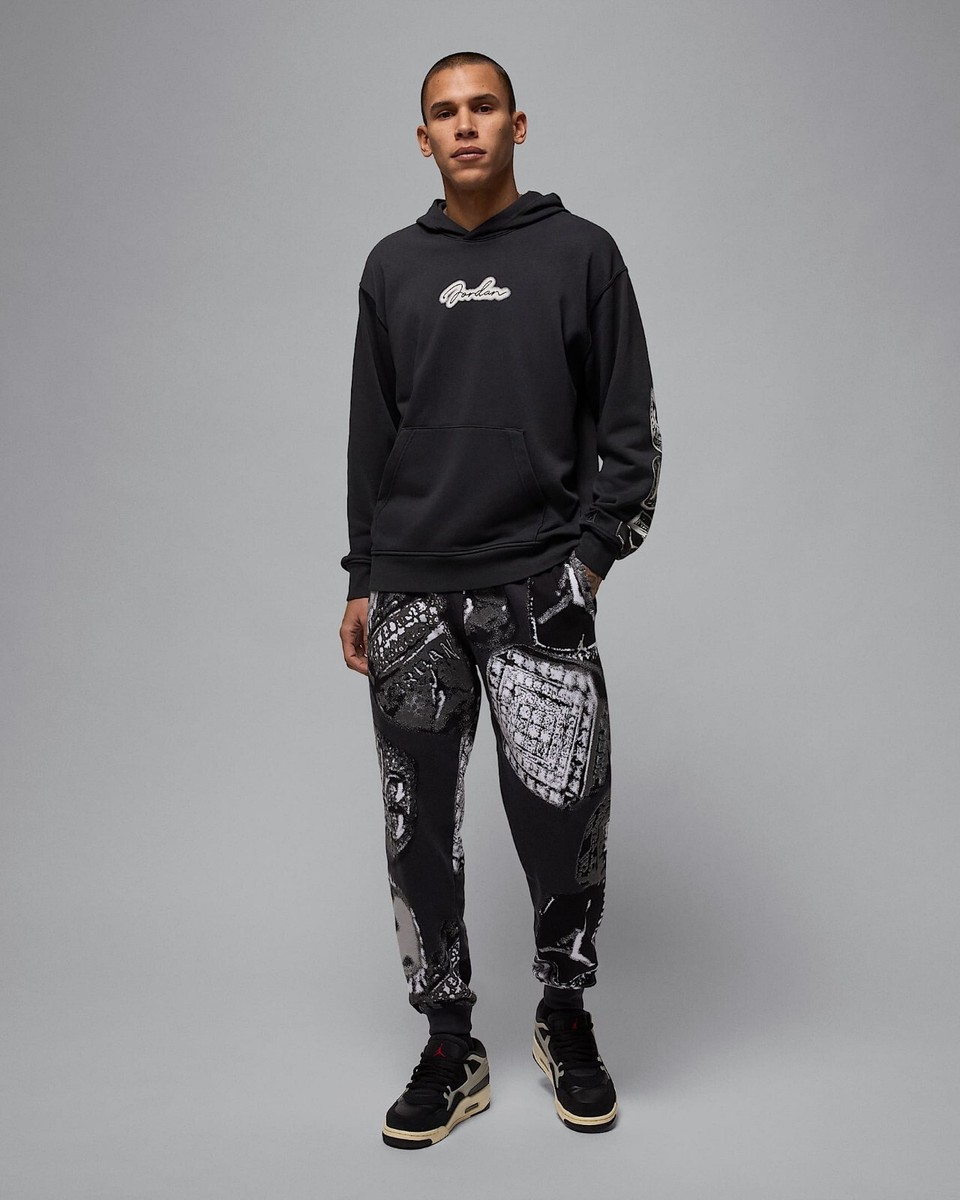 ★Nike★ Jordan MVP Men's Pullover Fleece Hoodie HV9224-045 Nike Jordan MVP Pullover Fleece Hoodie Off Noir HV9224-045