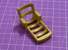 Fisher Price Little People SEDIA SDRAIO DA SALOTTO GIALLA piscina vintage