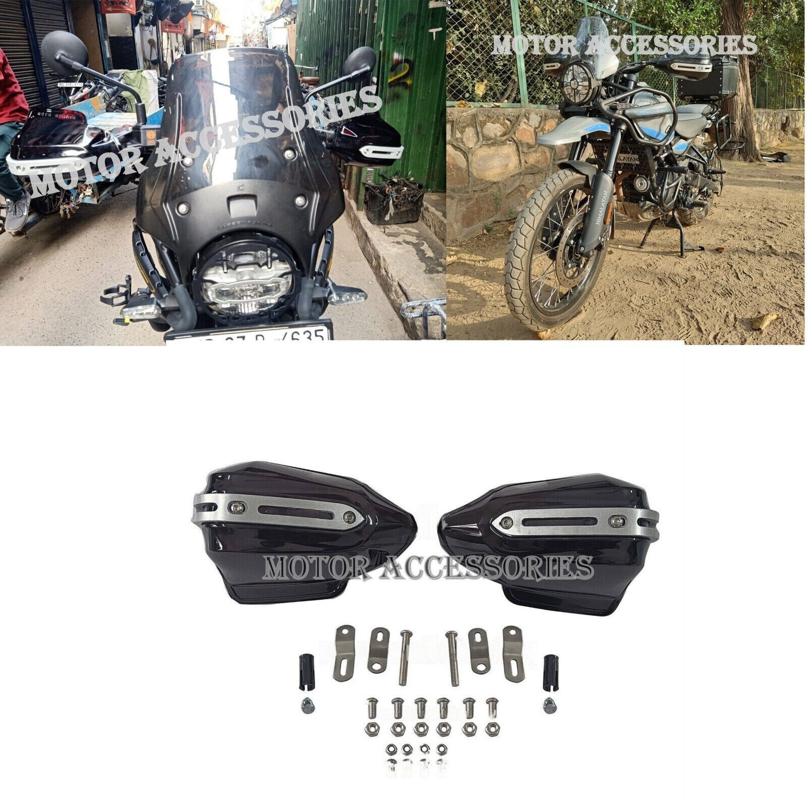 Fit For Royal Enfield New Himalayan Guerrilla 450 Tinted Black Hand Guard Kit