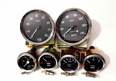 Smiths Kit- Elec Temp + Oil + Fuel +Volt Gauge+Speedometer +Tacho 100 mm