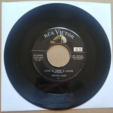 MILTON ALLEN Love A Love A Lover 45 7" ROCKABILLY RCA Record Vinyl 1957 RARE