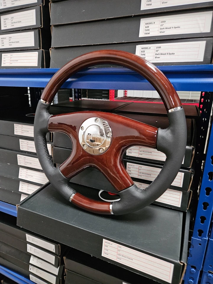 RAPTOR 15 «ЧЕРНАЯ КОЖА ТЕМНО ДЕРЕВЯННЫЙ РУЛЬ - Изображение 2 из 4