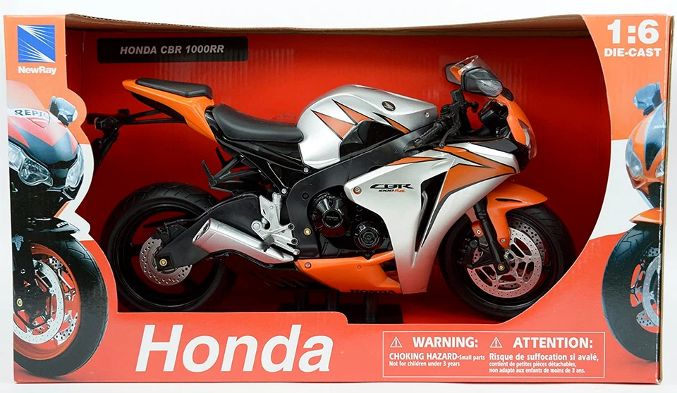 NEW RAY 1:6 DIE CAST METALLO E PLASTICA MOTO HONDA CBR 1000 RR ART 49293 - Immagine 3 di 3