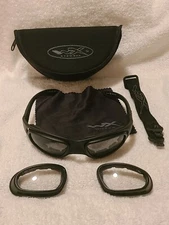 Wiley X WX Z87-2 SG-1 Black Safety Sunglasses Black & Clear Lenses 