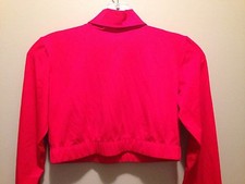 Danskin Team Essentials Premium Long Sleeve Turtleneck Cheer Crop Top RED