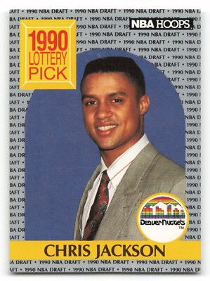 1990-91 NBA Hoops #392 CHRIS JACKSON  Rookie RC Denver Nuggets !!!
