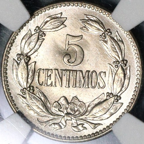 1925 NGC MS 65 Venezuela 5 Centimos Horse Gem Mint State Coin (20052801C) - Picture 6 of 8