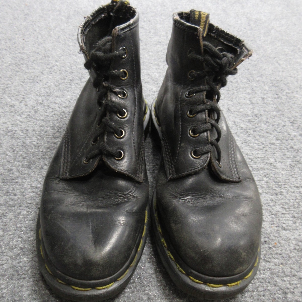 Vtg Dr Martens Boots Womens 6 Black Leather Lace Up England Ankle