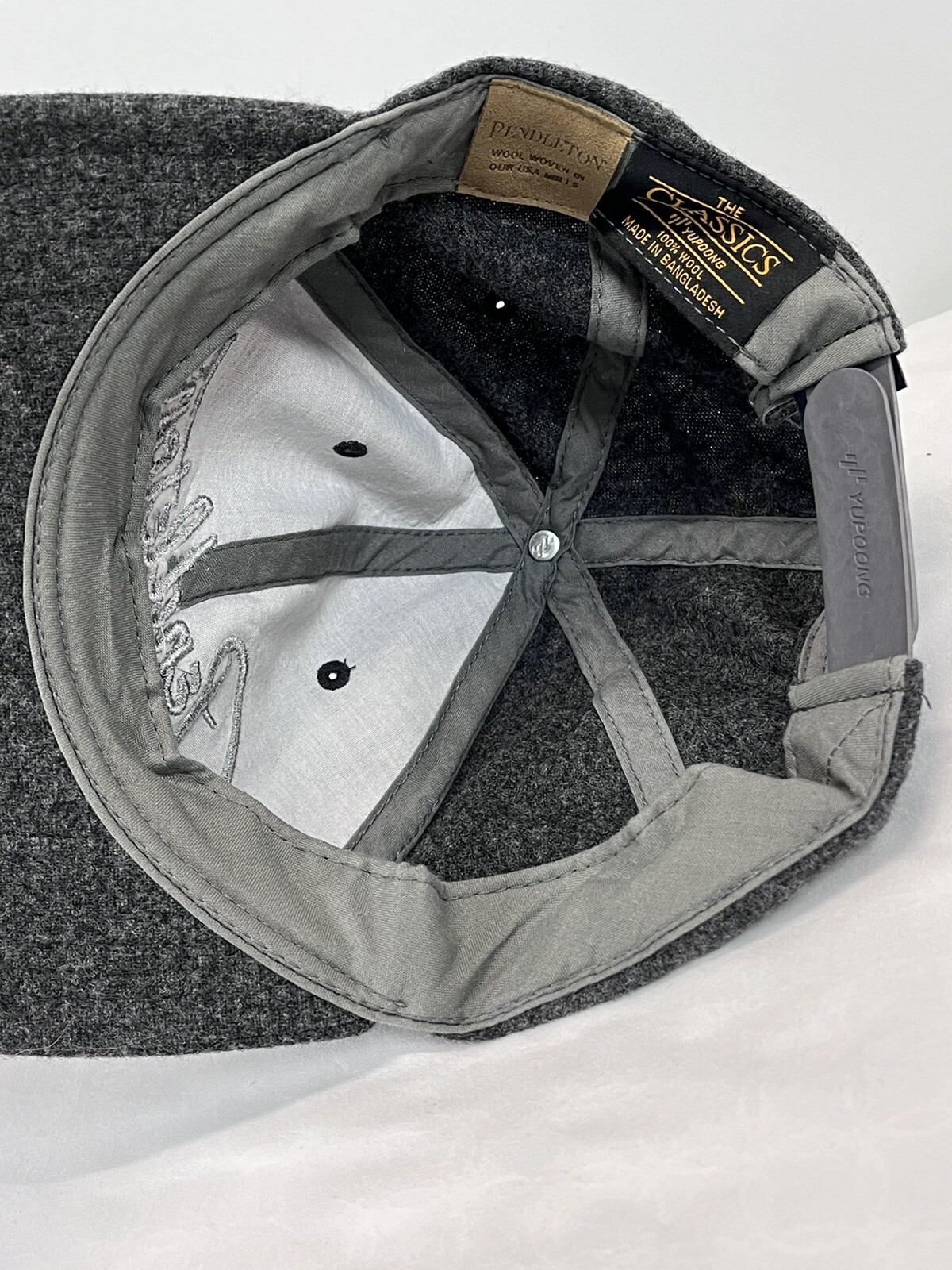 Pendleton 100% Wool Baseball Hat Cap Gray - image 6