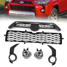 For 2014-2019 Toyota 4Runner SR5 Front Bumper Upper Lower Grill Fog Lights Set