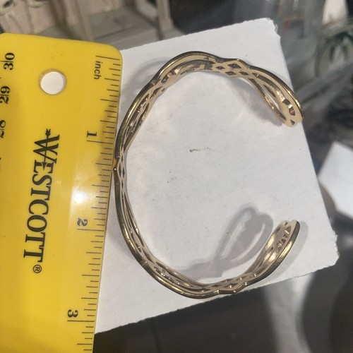 Vintage Sterling 925 Silver Gold Plated Bracelet Has Small Split 21gr