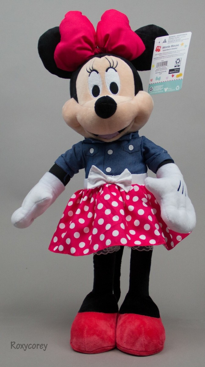 Disney 24 in Tall Valentine's Day Minnie Mouse Plush Greeter NWT