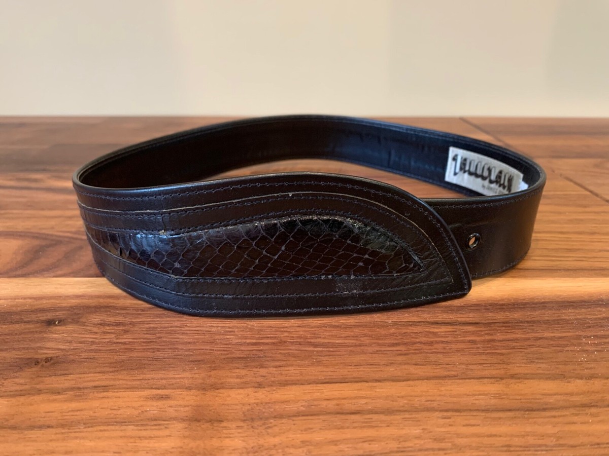 Vintage Tallulah! By Janice Fortier Black Leather Belt w