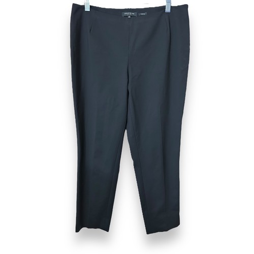 Lafayette148 Black Stanton Slim Stretch Pants sz 10 career work minimalist